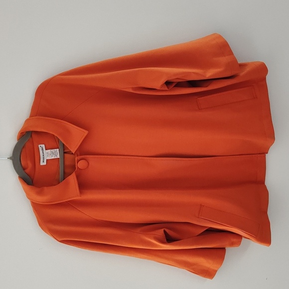 Jessica London Jackets & Blazers - Jessica London Jacket Cropped Coat Size 22/24 Orange Fall Winter Career Office